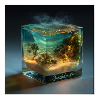 Guadeloupe Eternal: Encapsulated Tropical Paradise Poster