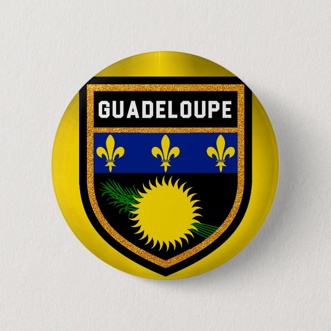 Guadeloupe Flag 6 Cm Round Badge (Front)