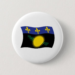 Guadeloupe Flag Button