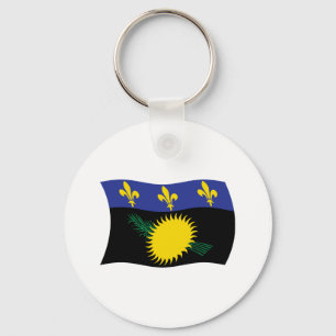 Guadeloupe Flag Keychain