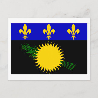 Guadeloupe flag postcard