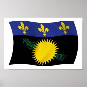 Guadeloupe Flag Poster Print