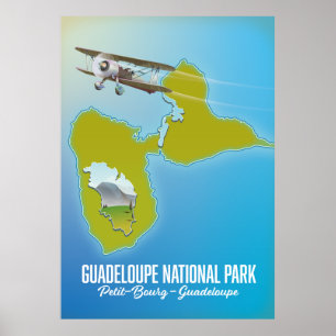 Guadeloupe National Park map Poster