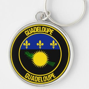 Guadeloupe Round Emblem Key Ring