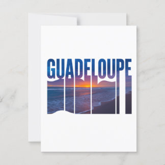 Guadeloupe: Tropical Caribbean Sunset Postcard