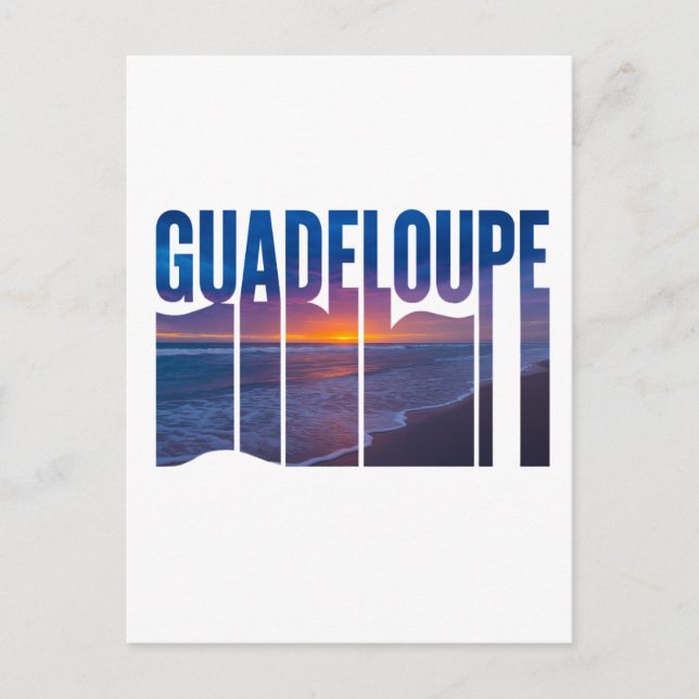 Guadeloupe: Tropical Caribbean Sunset Postcard (Front)