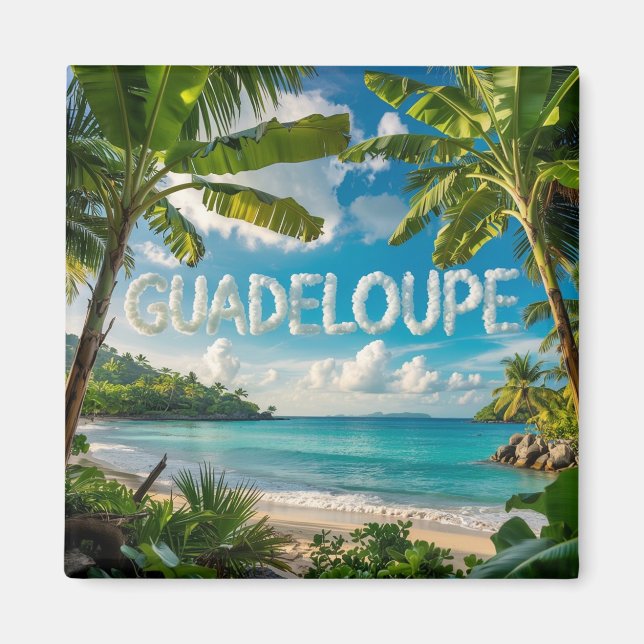 Guadeloupe: Tropical Escape, Paradise Beach Magnet (Front)