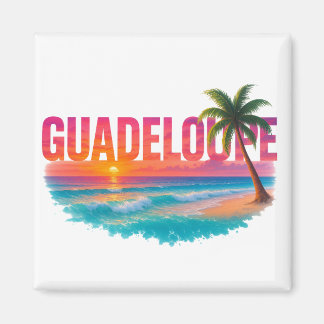Guadeloupe Tropical Sunset Magnet