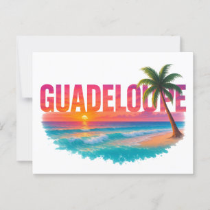Guadeloupe Tropical Sunset Postcard