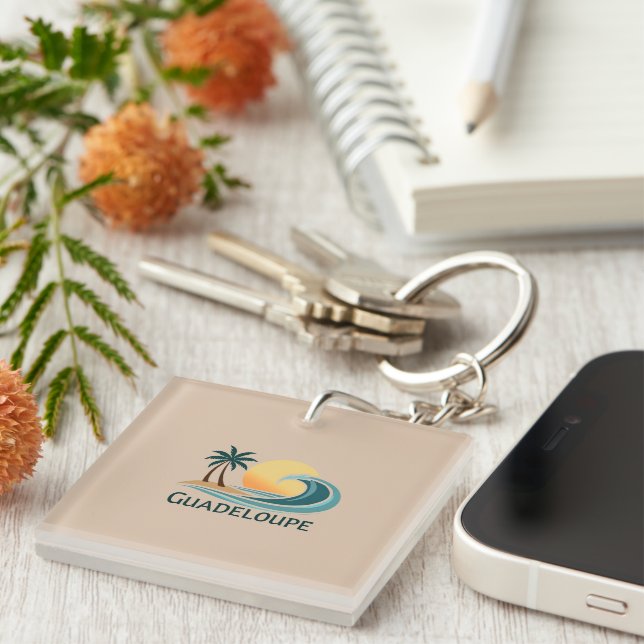Guadeloupe Wave Keychain | Keychain (Front Right)