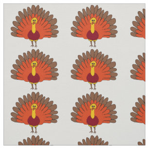guajolotes  turkey cartoon fabric