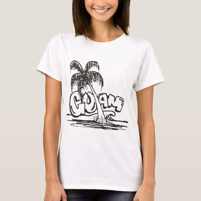 guam b&w T-Shirt (Front)