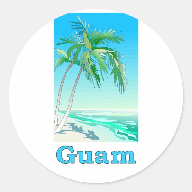 Guam Classic Round Sticker (Front)