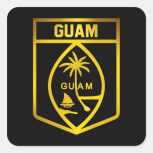 Guam Emblem Square Sticker
