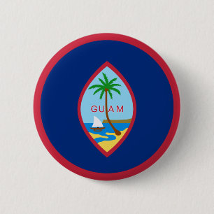 Guam flag  6 cm round badge