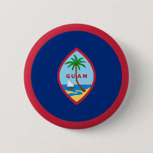 Guam Flag 6 Cm Round Badge
