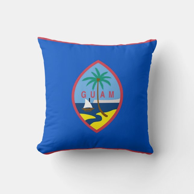 Guam Flag American MoJo Pillow (Front)