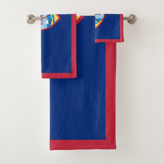 Guam Flag Bath Towel Set (Insitu)