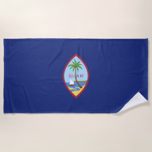 Guam flag beach towel