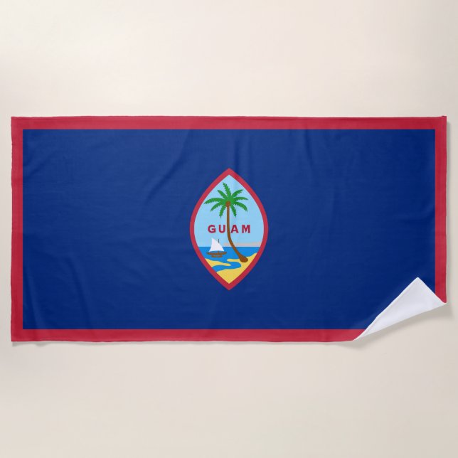 Guam Flag Beach Towel (Front)