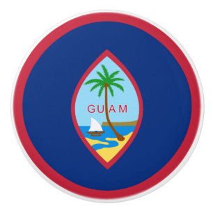 Guam flag  ceramic knob