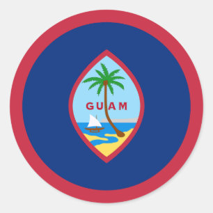 Guam Flag Classic Round Sticker