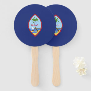 Guam flag hand fan