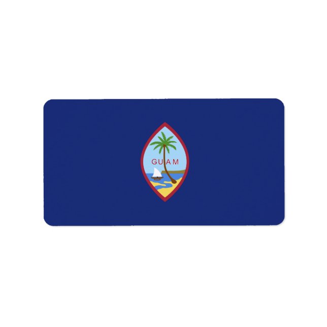 Guam flag label (Front)