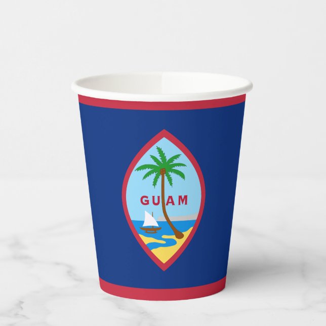 Guam Flag Paper Cups (Left)