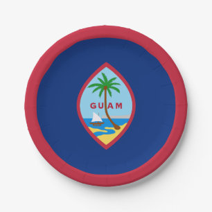 Guam Flag Paper Plate