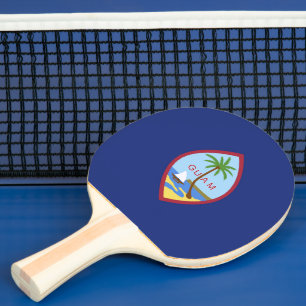 Guam flag ping pong paddle