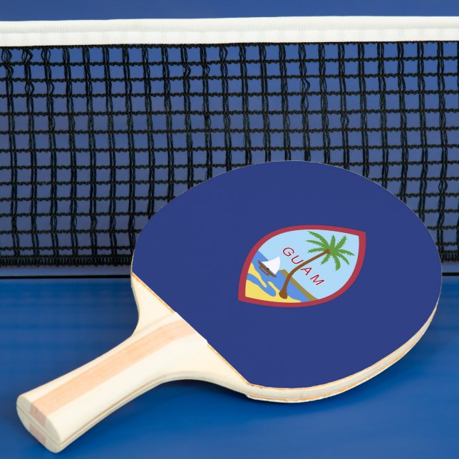 Guam flag ping pong paddle (Insitu)