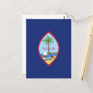 Guam flag postcard
