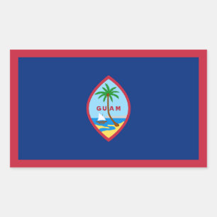 Guam Flag Rectangular Sticker