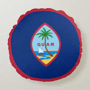 Guam Flag Round Cushion