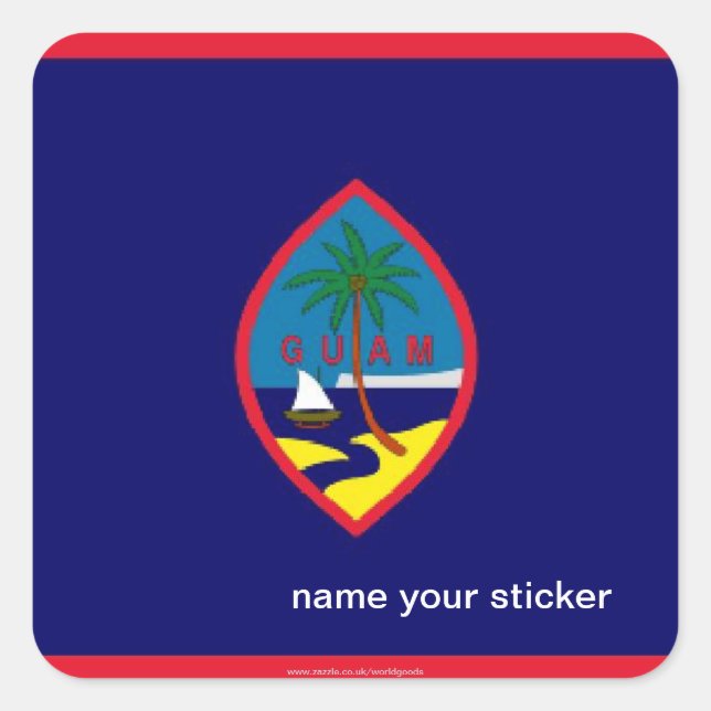 Guam flag sticker (Front)