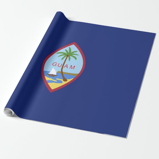 Guam flag wrapping paper (Unrolled)