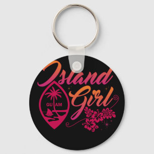 Guam Flower Chamorrita Guam Island Guamanian Girl Key Ring