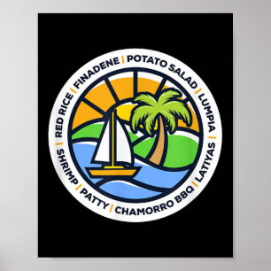 Guam Food - Finadene, Red Rice, Lumpia, Chamorro B Poster