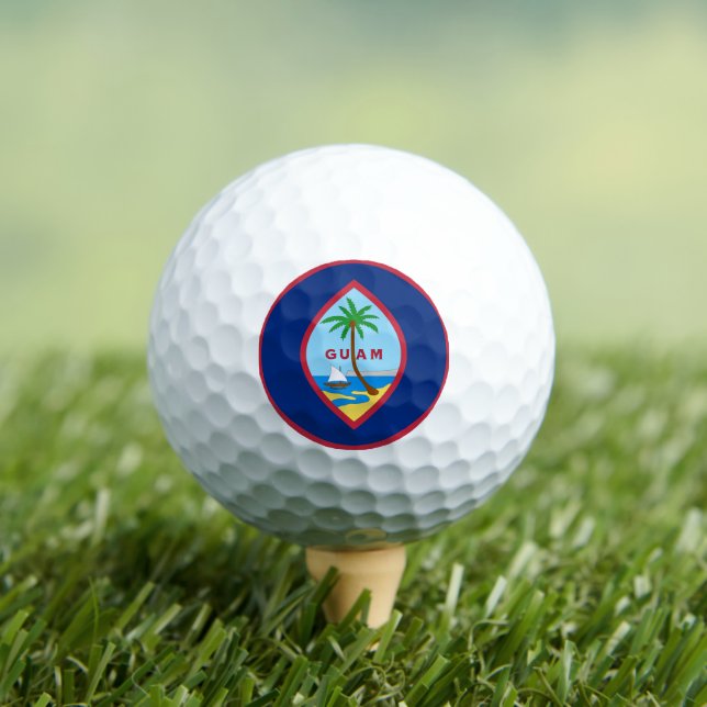 Guam Golf Balls, Guamanian Flag / Patriots Golf Balls (Insitu Tee)
