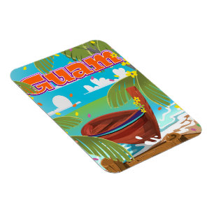 Guam Island holiday travel poster. Magnet