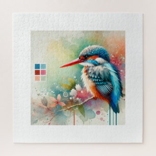 Guam Kingfisher 280824AREF111 - Watercolor Jigsaw Puzzle