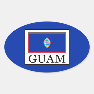 Guam Oval Sticker