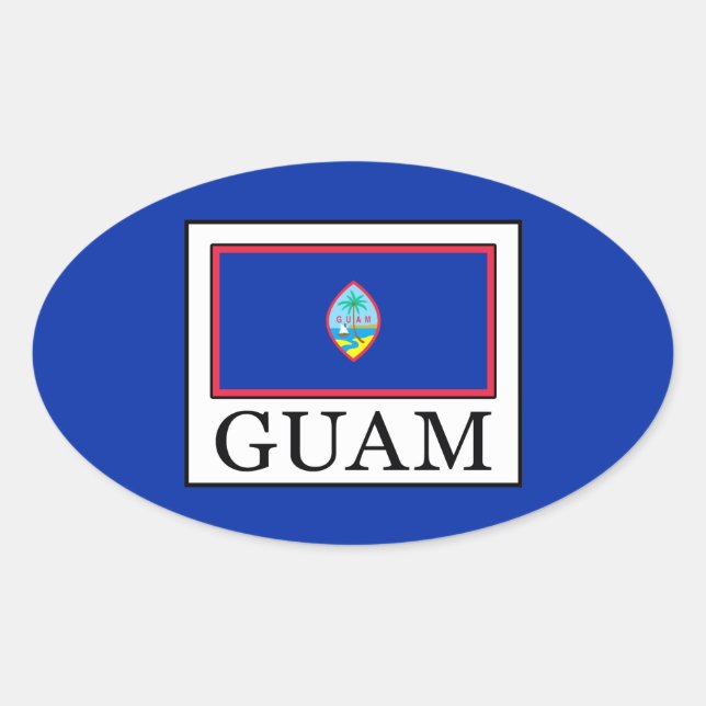 Guam Oval Sticker (Front)