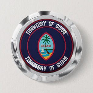 Guam Round Emblem 7.5 Cm Round Badge