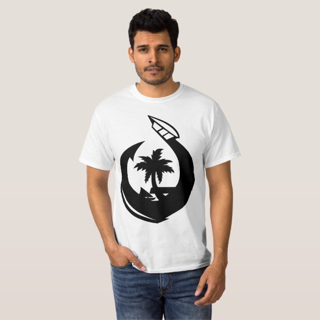 GUAM RUN 671 Hook & Seal Black T-Shirt (Front Full)