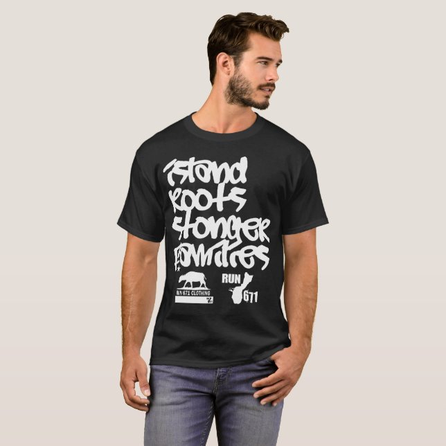 GUAM RUN 671 Island Roots Stronger Families T-Shirt (Front Full)