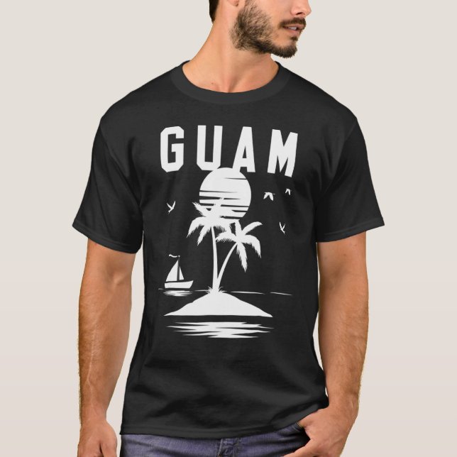 Guam Seal Black N White T-Shirt (Front)