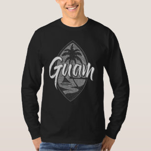 Guam Seal Patch Flag Usa Chamorro Guamanian On Bla T-Shirt