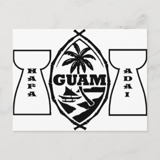 Guam seal with latte stones postcard